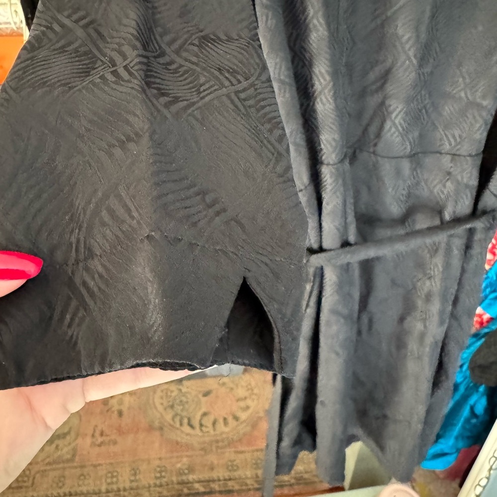 Sézane Black Wrap-around Silk Dress - Picture 9 of 12